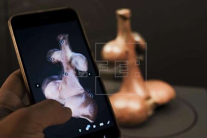 Modelo en tres dimensiones de del Ãdolo de Tara (Foto EFE / Ángel Medina G.)